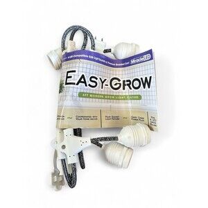 NEW Easy-Grown 6ft Modern Grow Light Fixture 4 Socket Fits 4 LED Bulbs